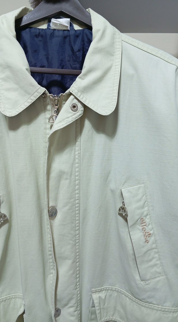 ELLESSE Bej Düğmeli Pamuklu vintage Erkek Ceket - Görsel 2