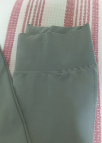 Gri Kadın Midi Tayt Elastik Bel - Görsel 2