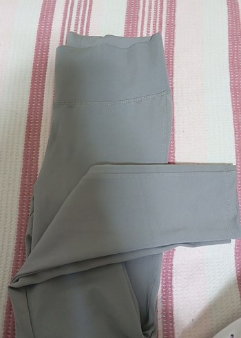 Gri Kadın Midi Tayt Elastik Bel - Görsel 3