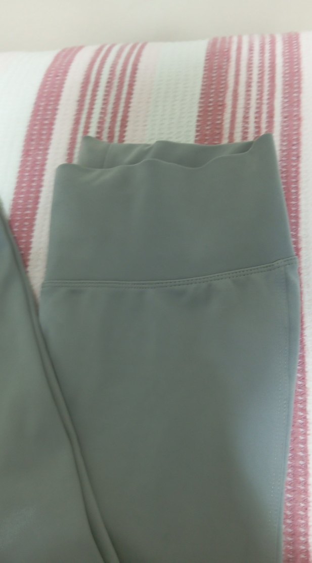 Gri Kadın Midi Tayt Elastik Bel - Görsel 2