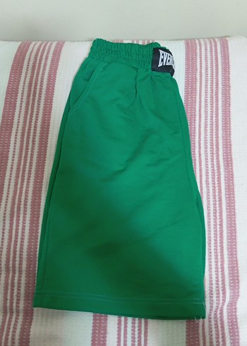 Erkek Yeşil Basic Kemerli Şort - Görsel 3