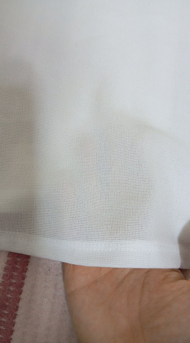 Beyaz Keten Fırfırlı Tişört - Görsel 3