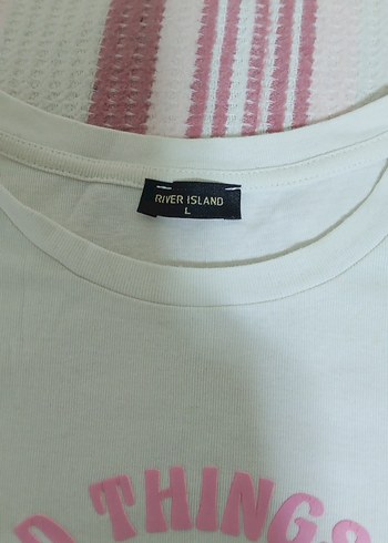 Kız Çocuk Pembe Baskılı Beyaz Tişört - Görsel 2