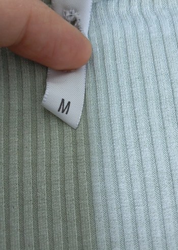 Yeşil Kısa Kollu Fitilli Tişört - Görsel 3