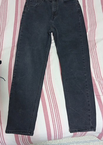 Gri Kadın Denim Pantolon Midi Boy - Görsel 3