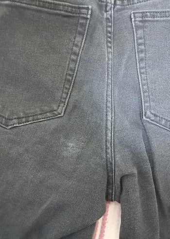 Gri Kadın Denim Pantolon Midi Boy - Görsel 5