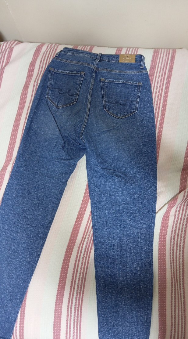 Kadın Mavi Normal Boy Denim Pantolon - Görsel 4