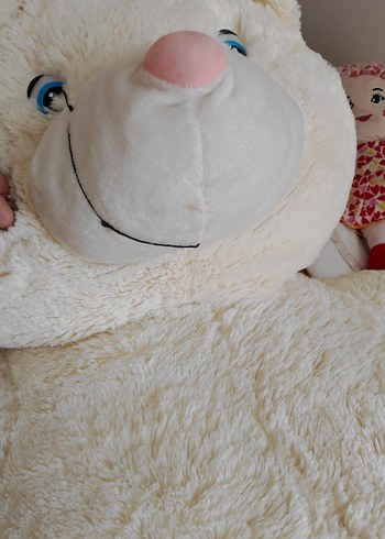 Pembe şapkalı büyük peluş ayı oyuncağı - Görsel 5