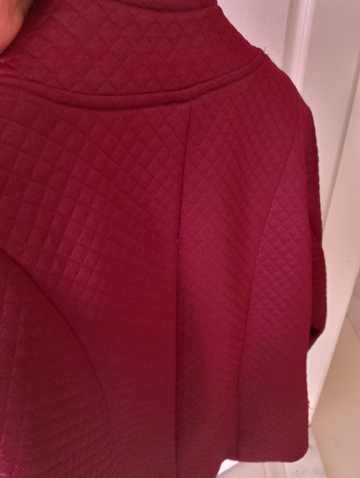 Bordo Kadın Deri Fermuarlı Ceket - Görsel 4