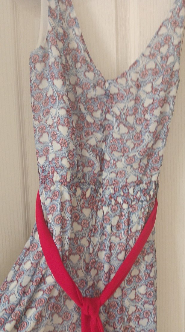 V Yaka Bohem Çok Renkli Uzun bol paça tulum - Görsel 4