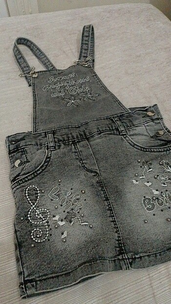 Kız çocuk etekli salopet - Görsel 2