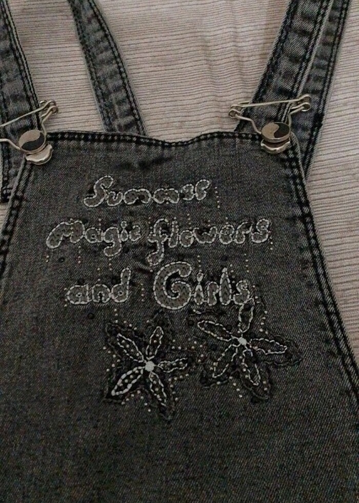 Kız çocuk etekli salopet - Görsel 3