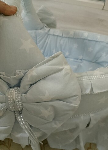 İkili hasır bebek taşıma sepeti - Görsel 2