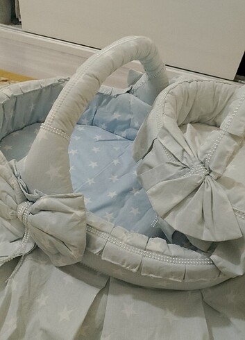 İkili hasır bebek taşıma sepeti - Görsel 5