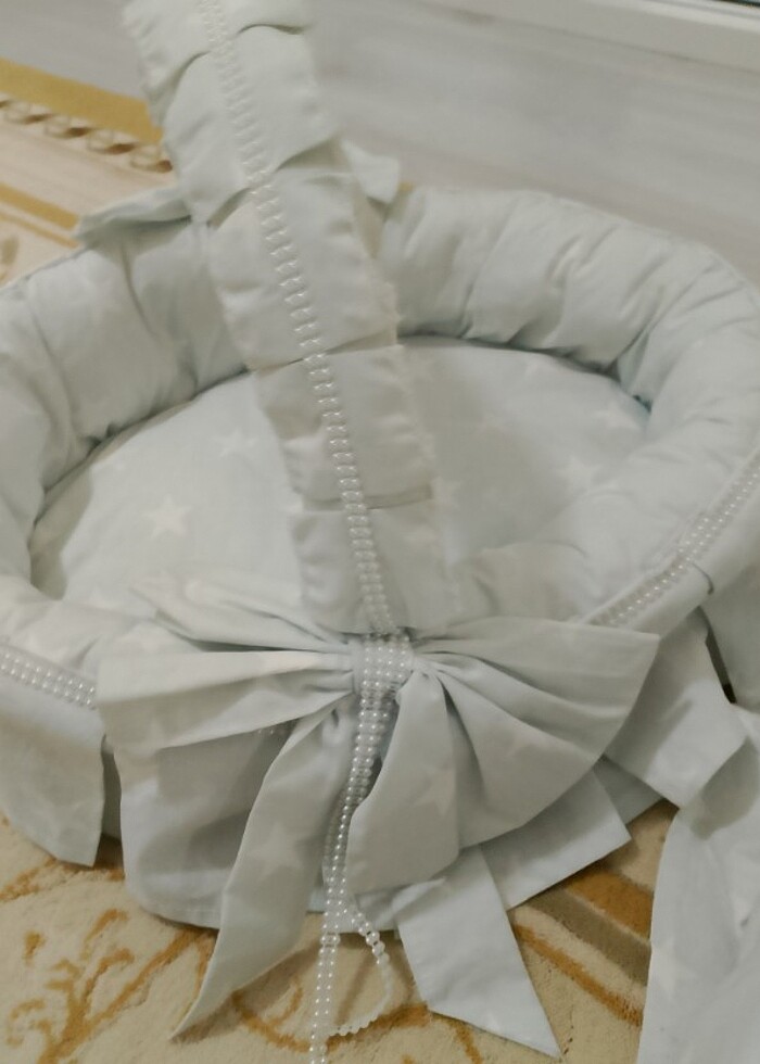 İkili hasır bebek taşıma sepeti - Görsel 3