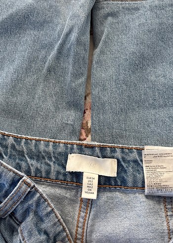 34 Beden mavi Renk Mavi Loose Fit Denim Kadın Jean