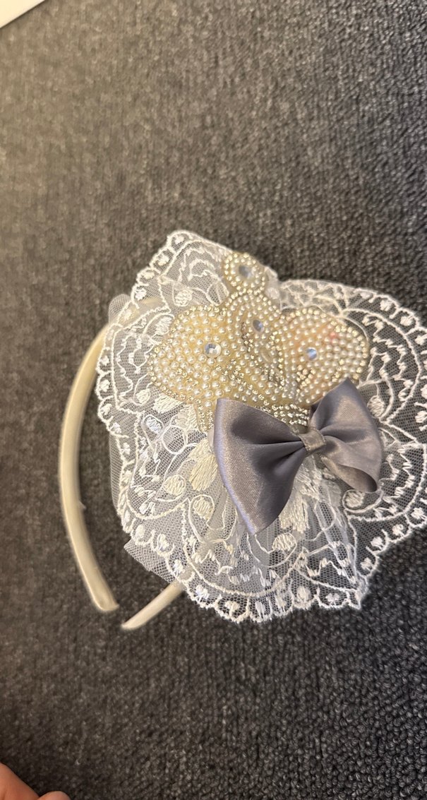 Dantel Detaylı Bej Kadın Saç Bandı - Görsel 2