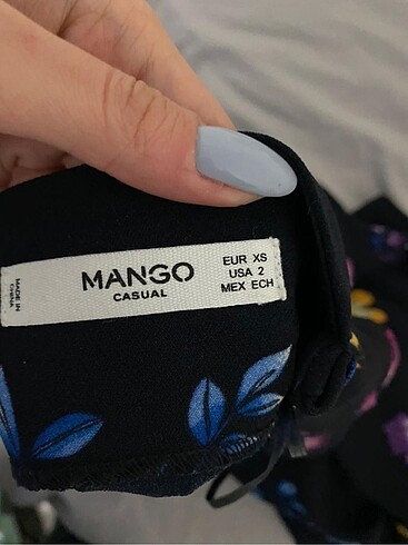 xs Beden çeşitli Renk Mango çiçekli elbise