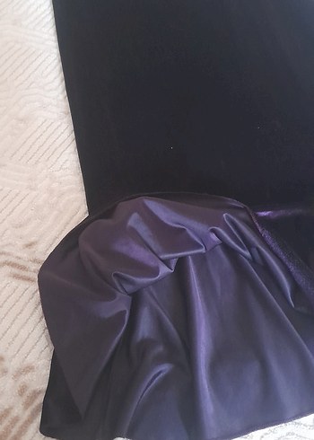 Kadın Mor Uzun Drapeli Gotik Etek - Görsel 4