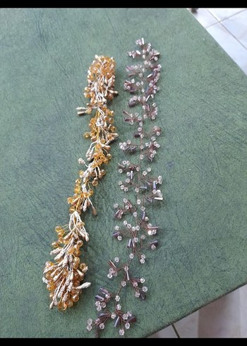 Boncuk İşlemeli Bohem Kadın Saç Aksesuarı - Görsel 2