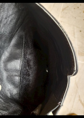 Siyah Deri Tokalı Dizüstü Kadın Çizme - Görsel 8