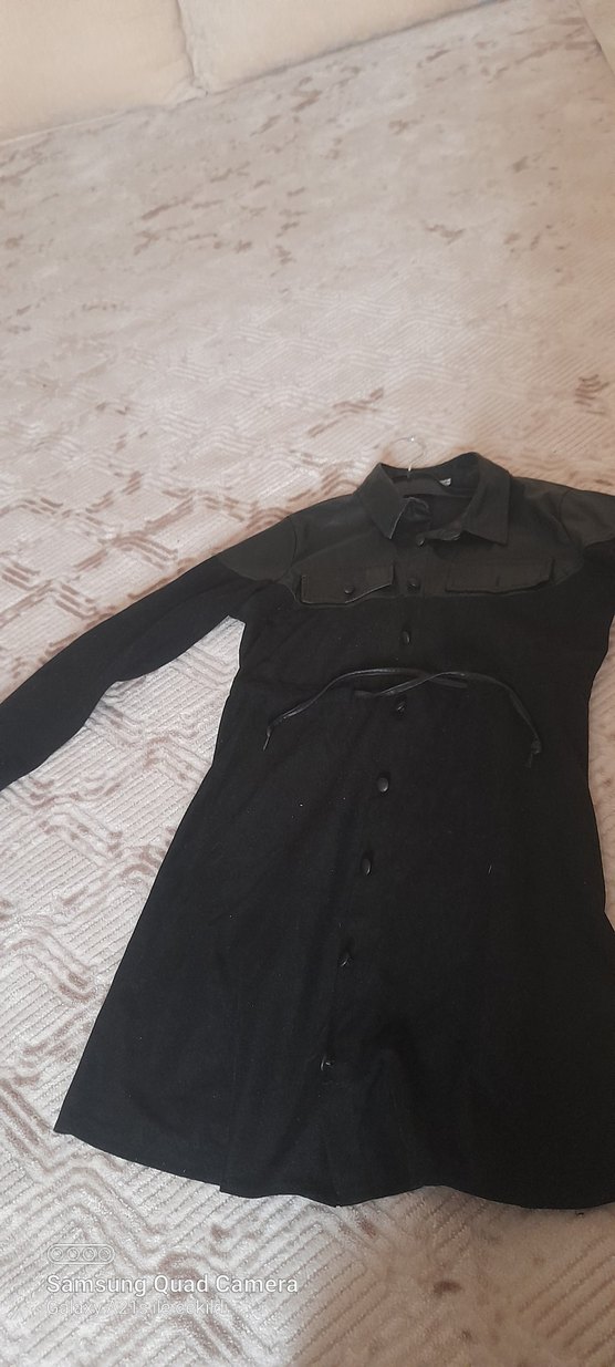 Kadın Siyah Düğmeli Uzun Gotik tunik - Görsel 4