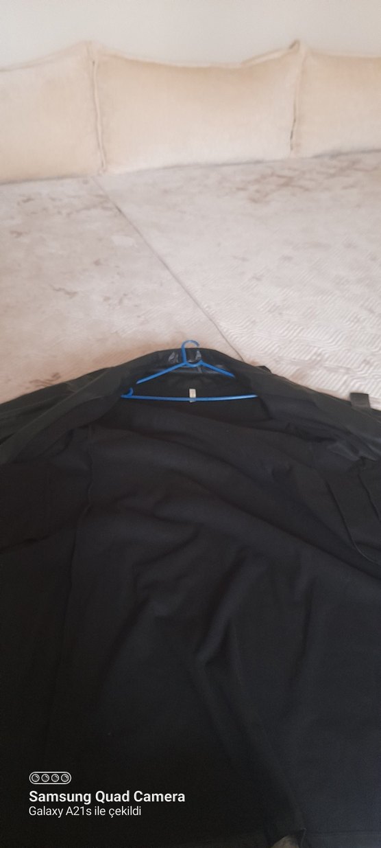 Siyah Uzun Kadın Trençkot - Gotik Stil - Görsel 2