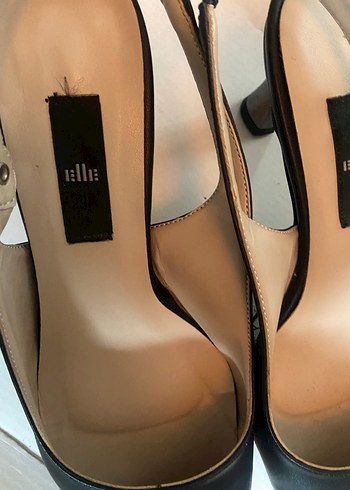 Siyah Deri Tokalı Stiletto Kadın Ayakkabı - Görsel 4