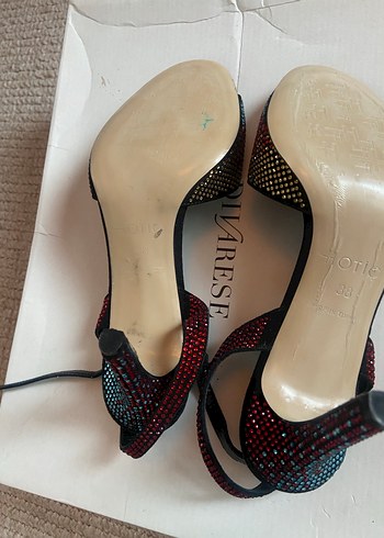 Parlak Taşlı Siyah Kadın Stiletto - Görsel 5