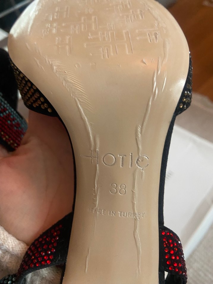 Parlak Taşlı Siyah Kadın Stiletto - Görsel 4