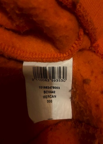 Kadın Turuncu Kapüşonlu Sweatshirt - Görsel 5