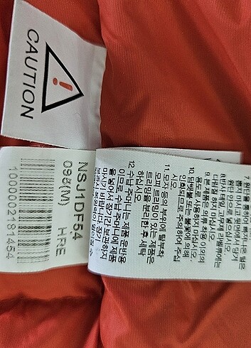 m Beden turuncu Renk The Northface kaztüyü mont