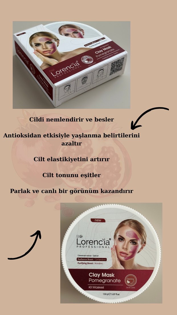 Nar Özlü Kil Maskesi Lorenc'ia - Görsel 2