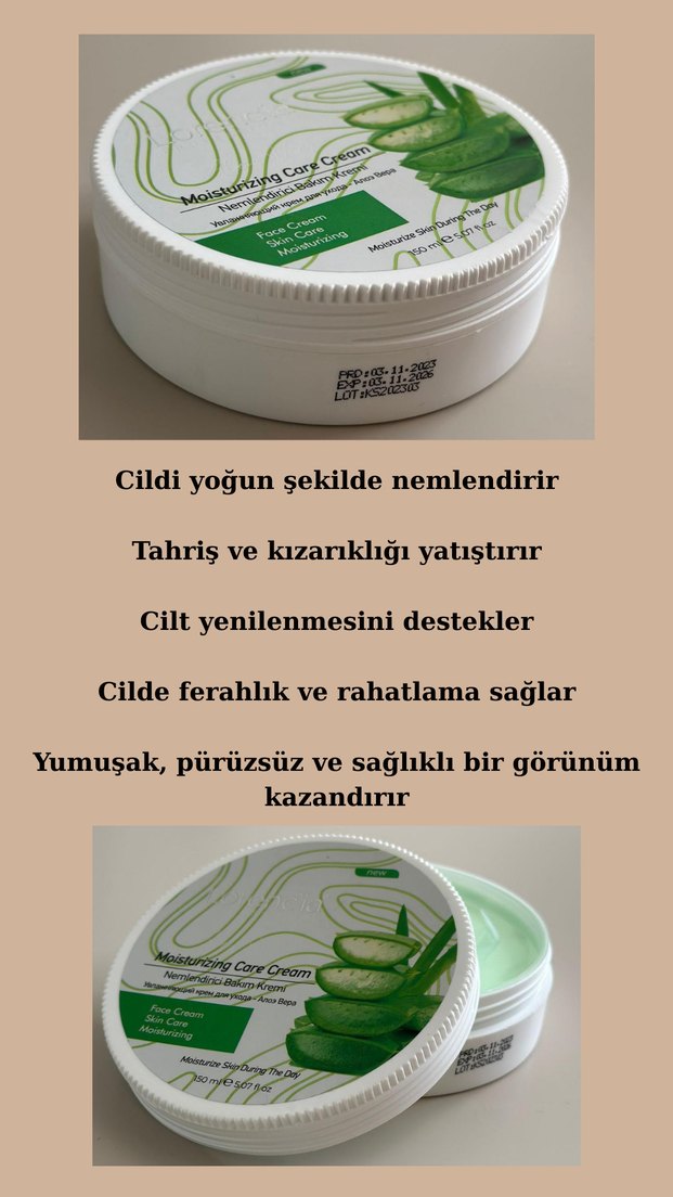 Lorencia Nemlendirici Yüz Kremi Aloe Vera - Görsel 2