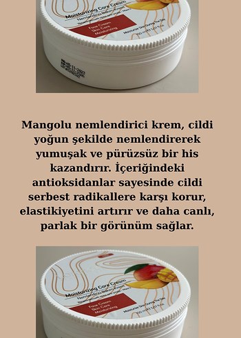 Nemlendirici Mango Özlü Yüz Kremi - Görsel 4