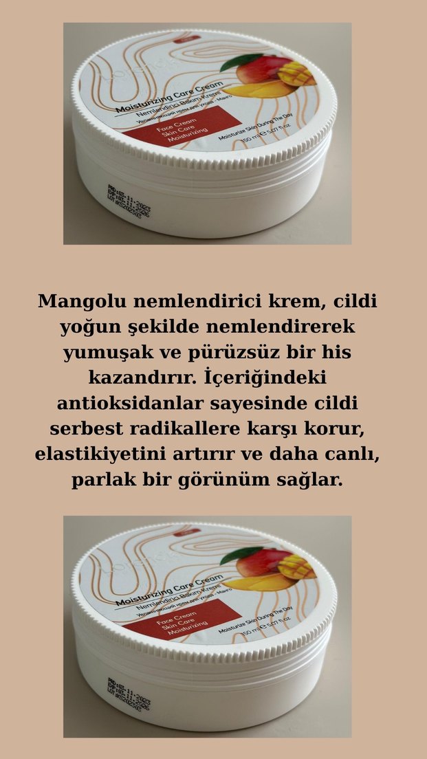 Nemlendirici Mango Özlü Yüz Kremi - Görsel 4