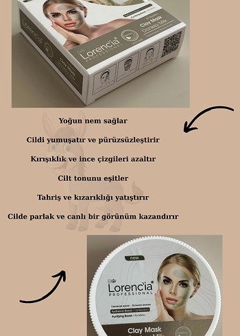Lorencia Kil Maskesi Eşek Sütü Özlü - Görsel 2