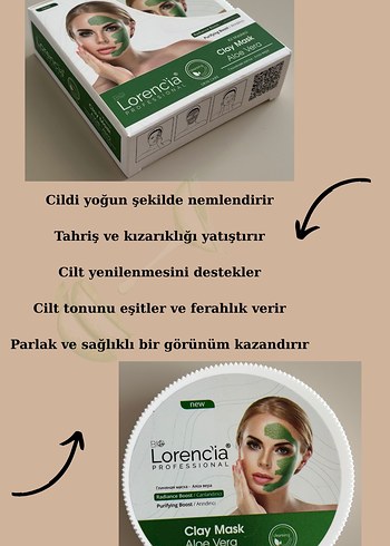 Lorencia Aloe Vera Kil Maskesi - Görsel 2