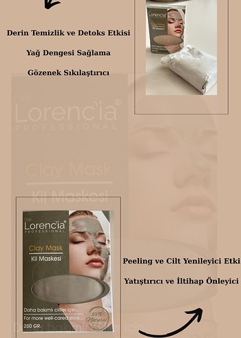 Lorencia Kil Maskesi 250gr - Doğal Cilt Bakımı - Görsel 2