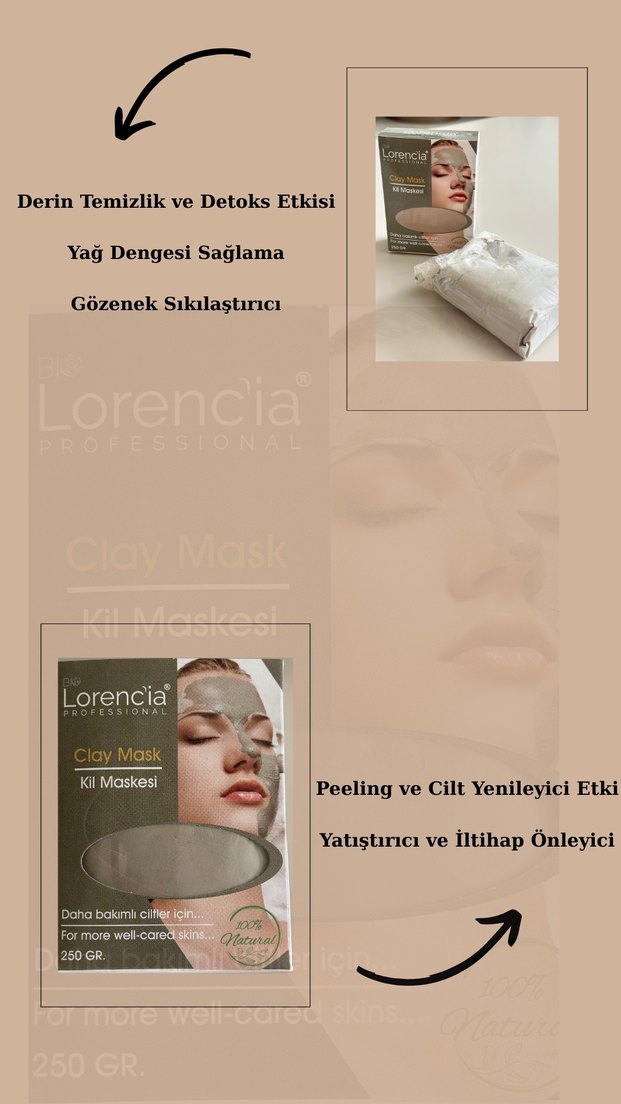 Lorencia Kil Maskesi 250gr - Doğal Cilt Bakımı - Görsel 2