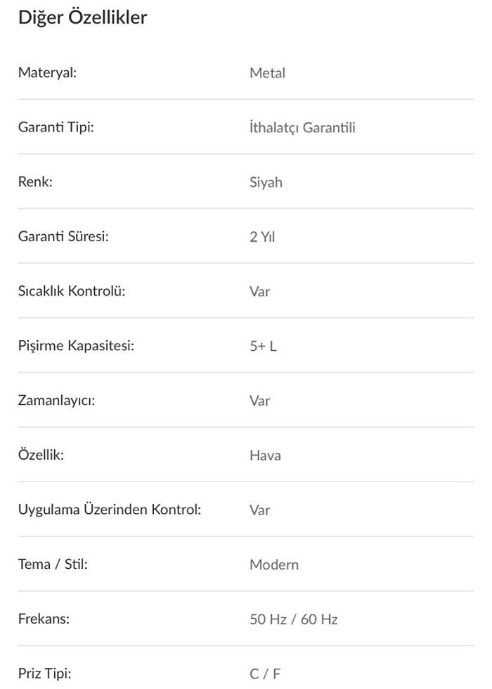 Onvo 6,5 Litre AirFryer - Görsel 3