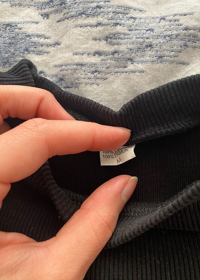 Siyah bluz crop - Görsel 2