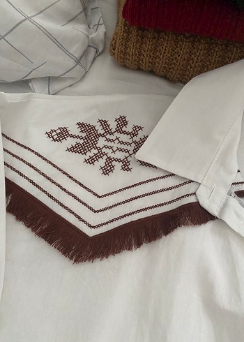 Nakışlı Bohem Gömlek - Görsel 2