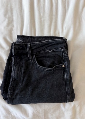 Gri Bol Kesim Midi Jean Pantolon - Görsel 6