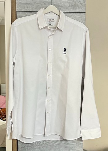 U.S Polo Assn. Beyaz Erkek Uzun Kollu Gömlek