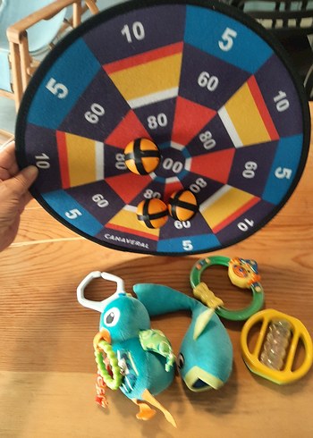 Beden Renk Renkli Dart Tahtası ve Bebek Oyuncak Seti