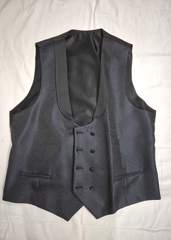 Siyah Damatlık Takım Elbise, İnce Kesim, Notched Yaka - Görsel 10