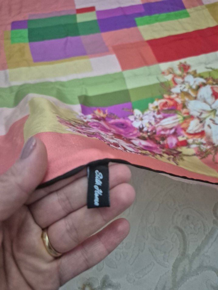 Çiçek Desenli Bohem Çok Renkli Kadın Eşarp - Görsel 4