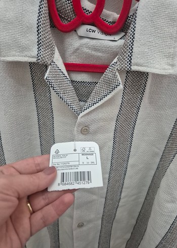 LCW Vision Erkek Kısa Kollu Çizgili Gömlek - Görsel 4