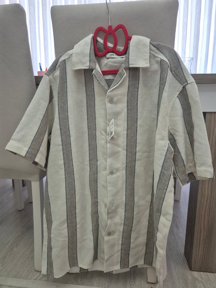 LCW Vision Erkek Kısa Kollu Çizgili Gömlek - Görsel 3